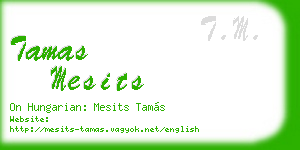 tamas mesits business card